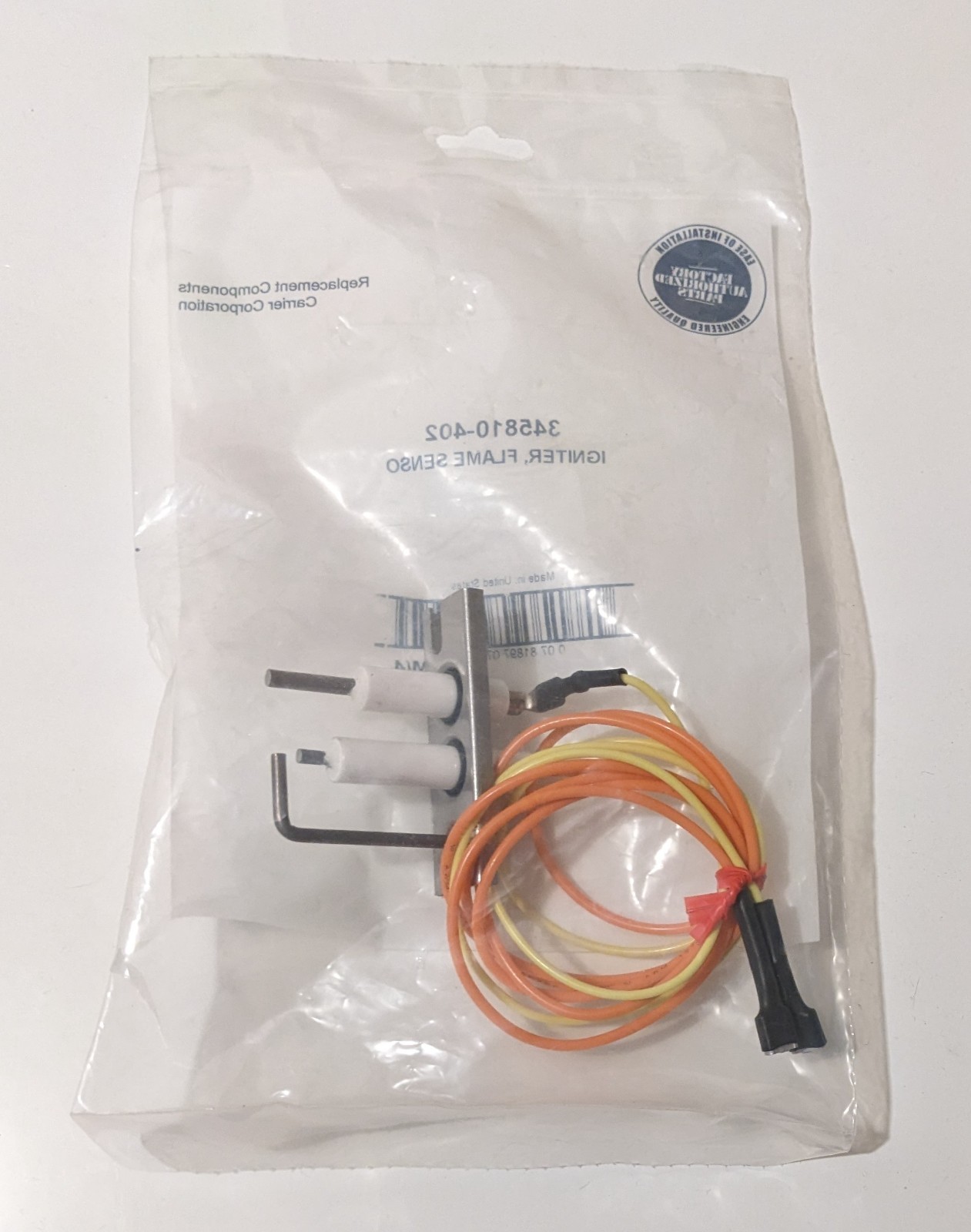 NEW ~ Carrier 345810-402 Igniter Flame Sensor