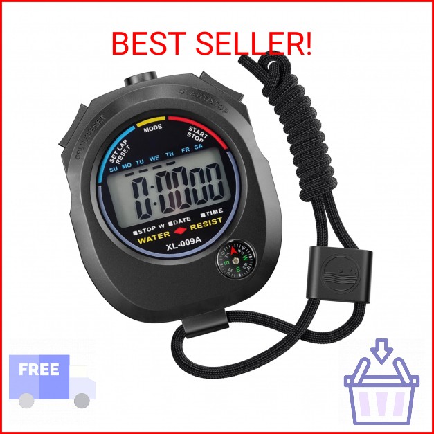 KingL Digital Stopwatch Timer - Interval Timer with Large Display.