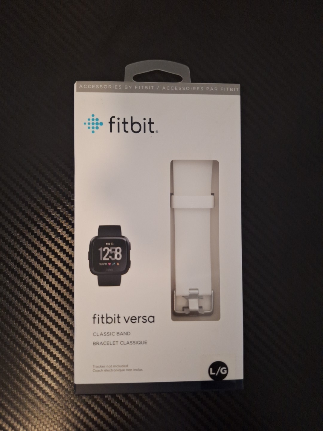 Fitbit Versa Band Classic Wrist Watch Band White L / LARGE Genuine OEM Original