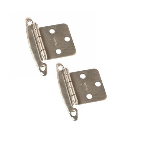 RV Designer H240, Free Swinging Hinge, Nickel, 2 Per Pack, Cabinet Hardware