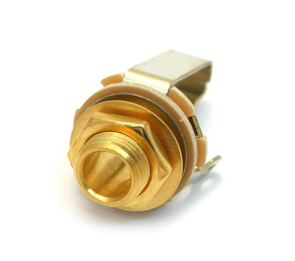 (1) Switchcraft GOLD Mono 1/4" Output Jack for Electric Guitar/Bass EP-0055-002