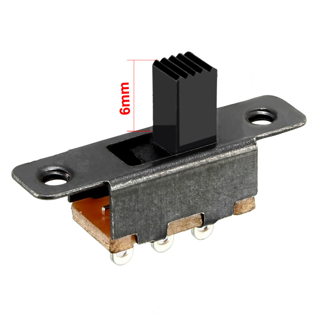 12Pcs 6mm Vertical Slide Switch SPDT 3 Terminals PCB Panel Latching
