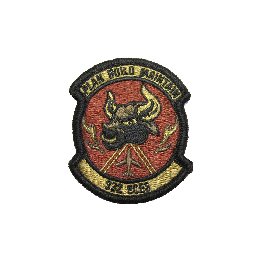 USAF 332nd Expeditionary Civil Eng Squadron OCP Spice Brown Patch w/Hook (each)
