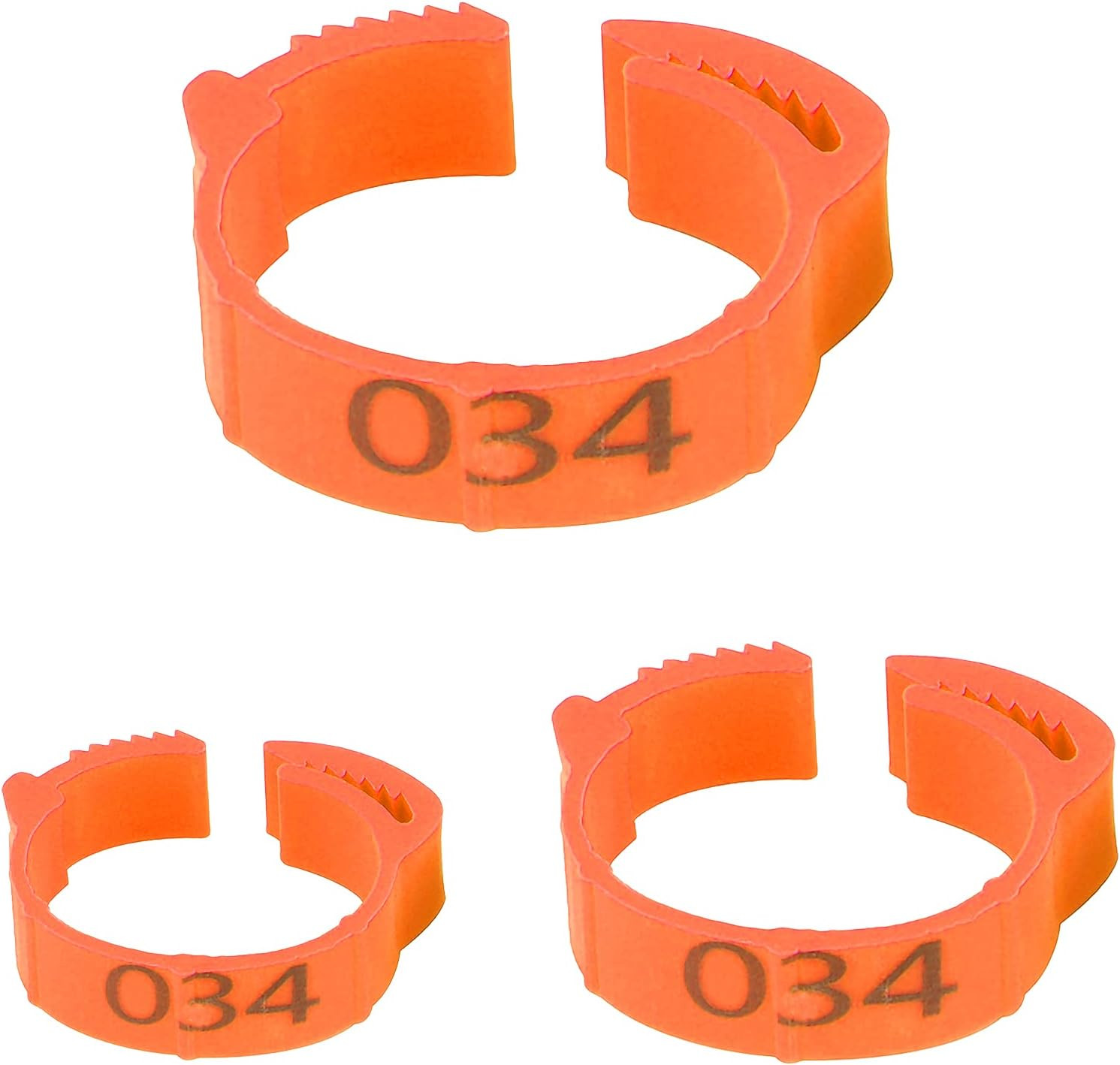 1-100 Numbers Poultry Chicken Leg Bands Clip-on Bird Adjustable Foot Label Rings