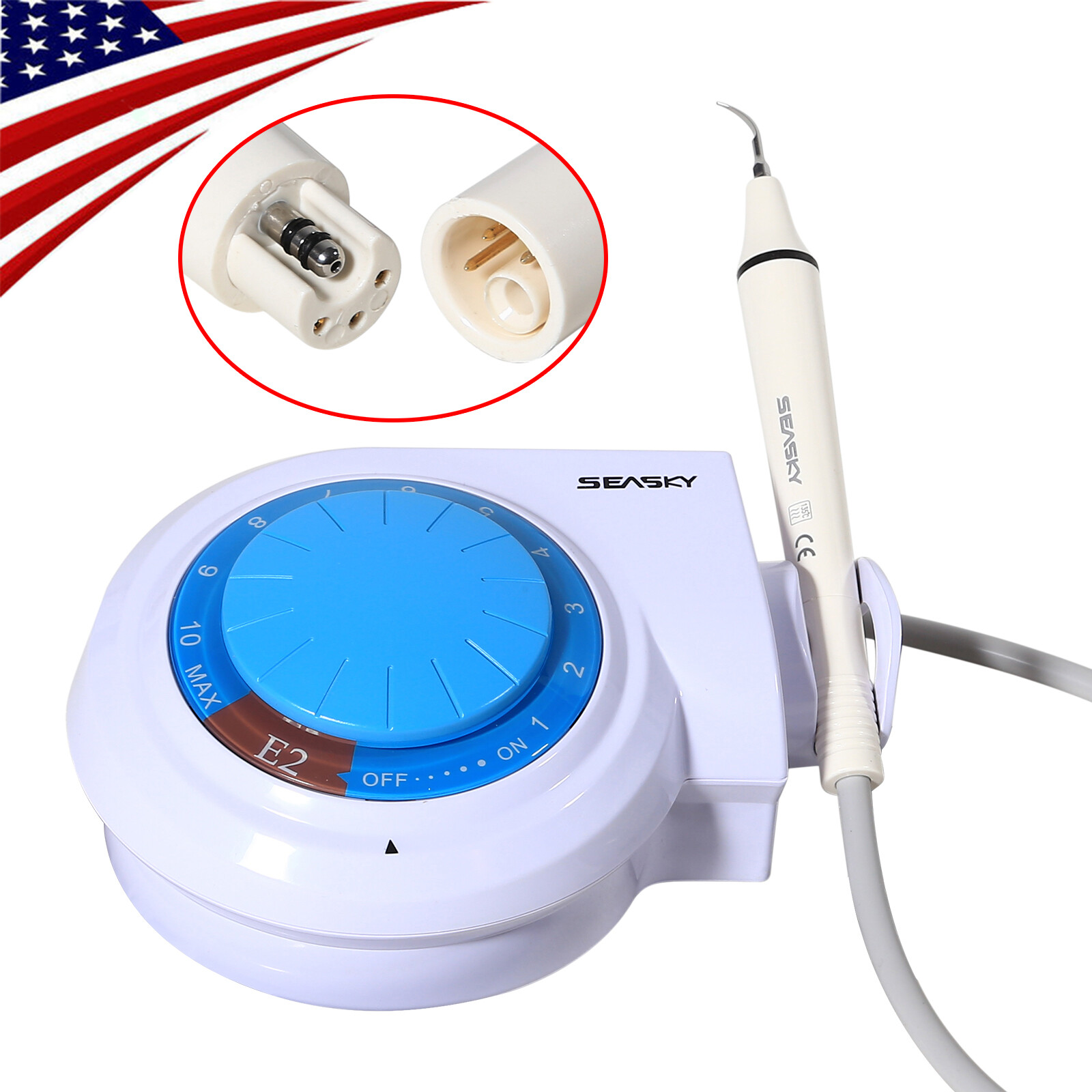 FDA Dental Ultrasonic Piezo Scaler fit Cavitron EMS Handpiece Detachable E1-E2
