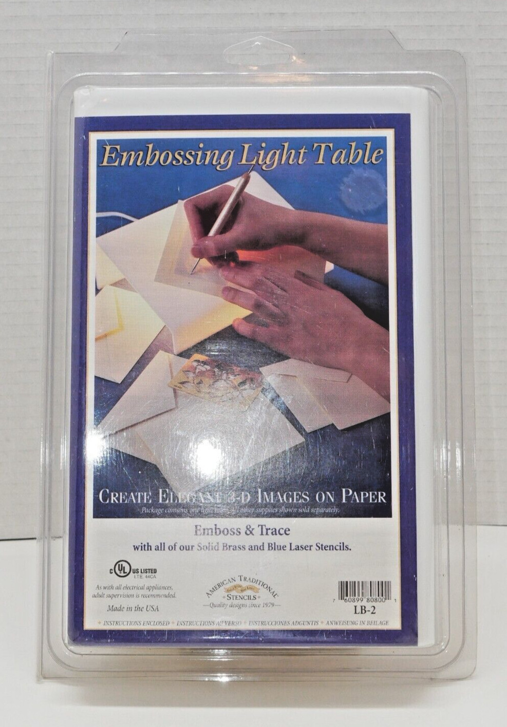 American Traditional Stencils Embossing Light Table Emboss & Trace Made in USA