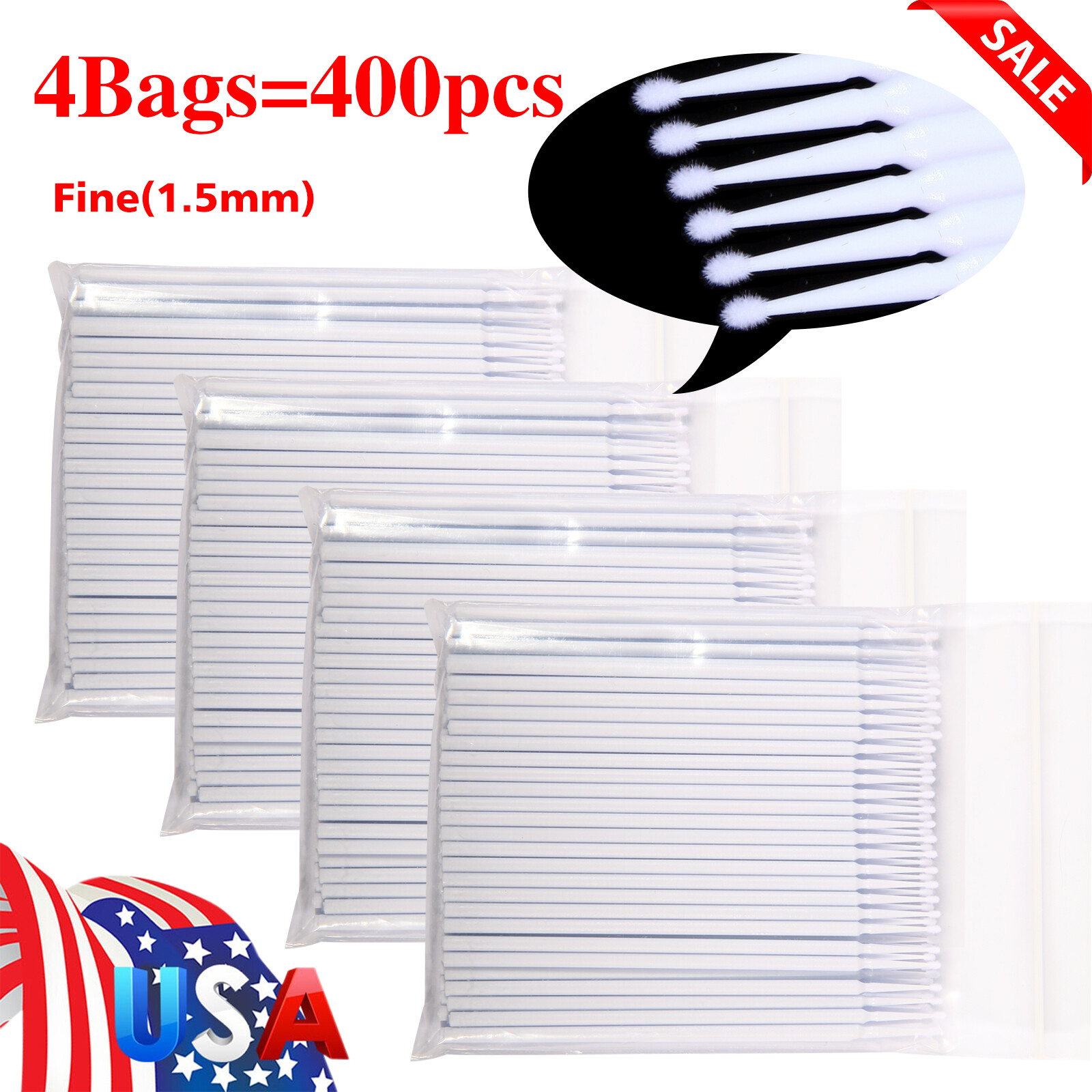 Microbrush Applicator Tips Dental Micro Brush Regular / Fine / Super Fine 400/pk