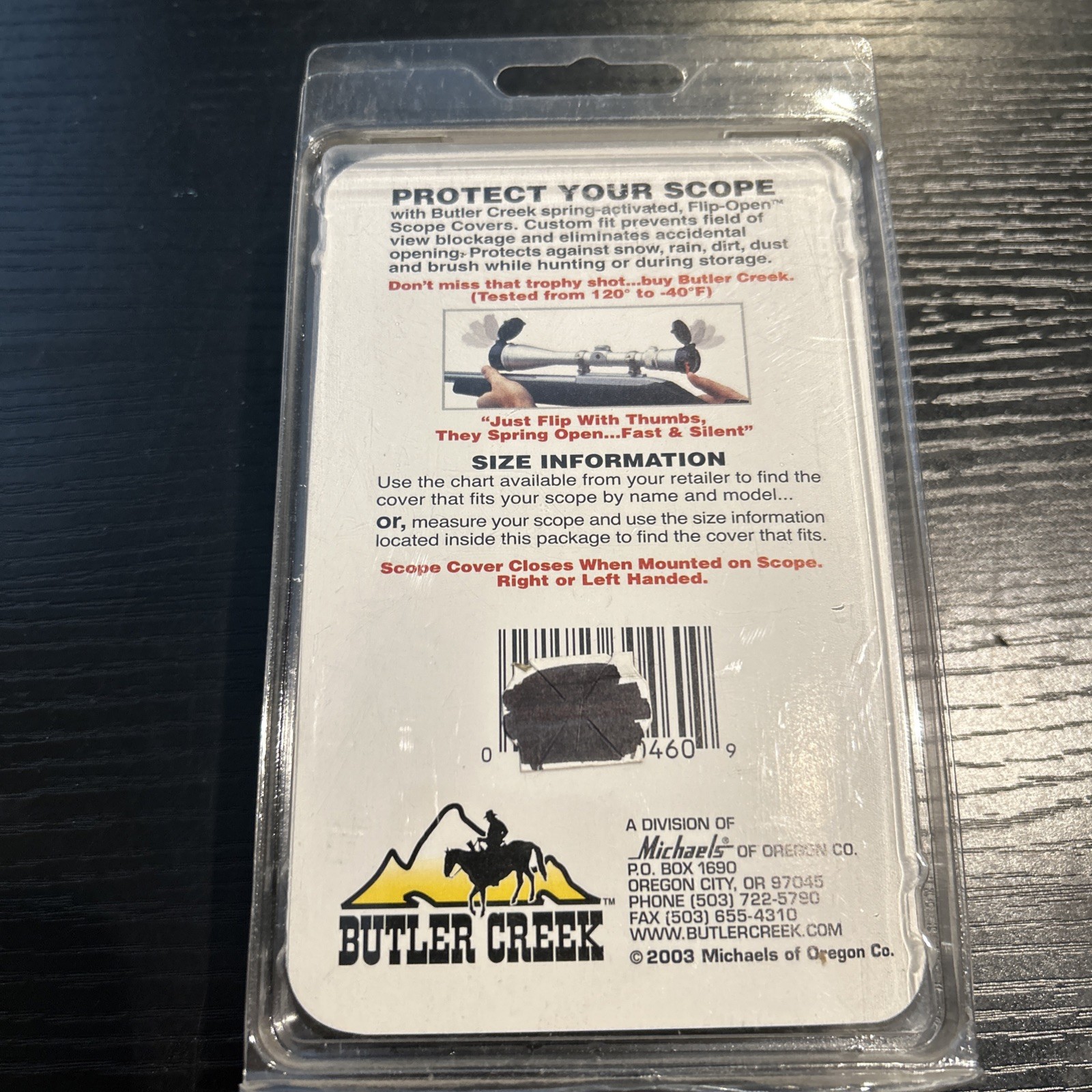 Butler Creek Flip-Open Scope Cover Size 46 OBJ-30460