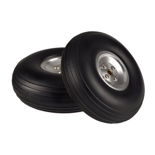 1 pair 5"/127mm RC Airplane PU wheel with Dia-Casting Aluminum Hub w/ Screw