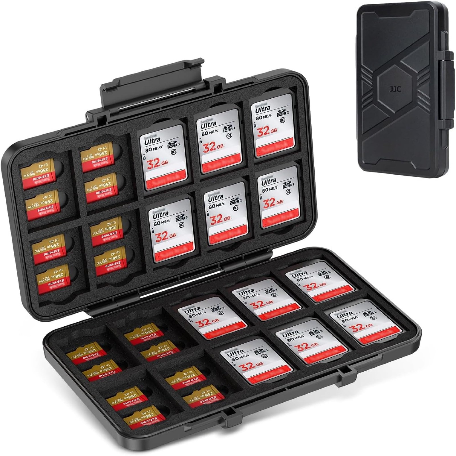 60Slot Memory Card Case for 20 SD & 40 TF Cards  Portable Storage Organizer