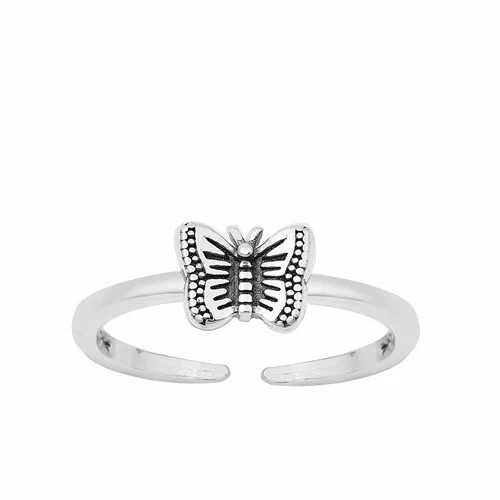Butterfly Toe Ring .925 Sterling Silver