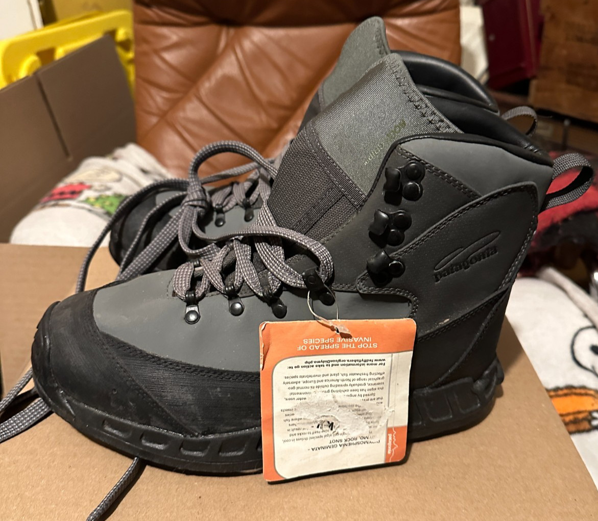 Patagonia Rock Grip wading boots aluminum bar 79315. mens sz 8 new MSRP $499