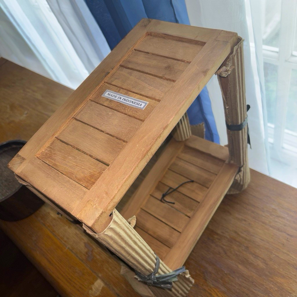 Teak Wood Rectangular Brown Mid-Century Modern- can be used for anything.