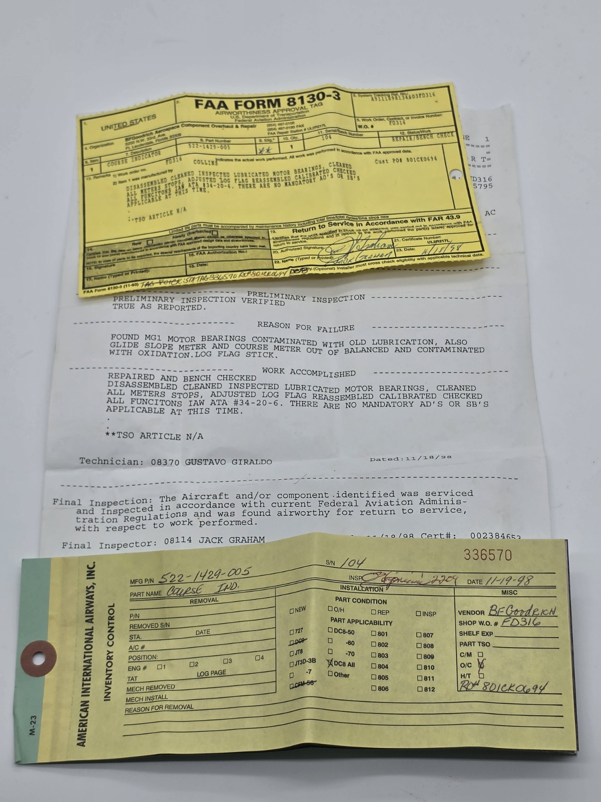Collins Course Indicator 331A-4AX 1344 DC8