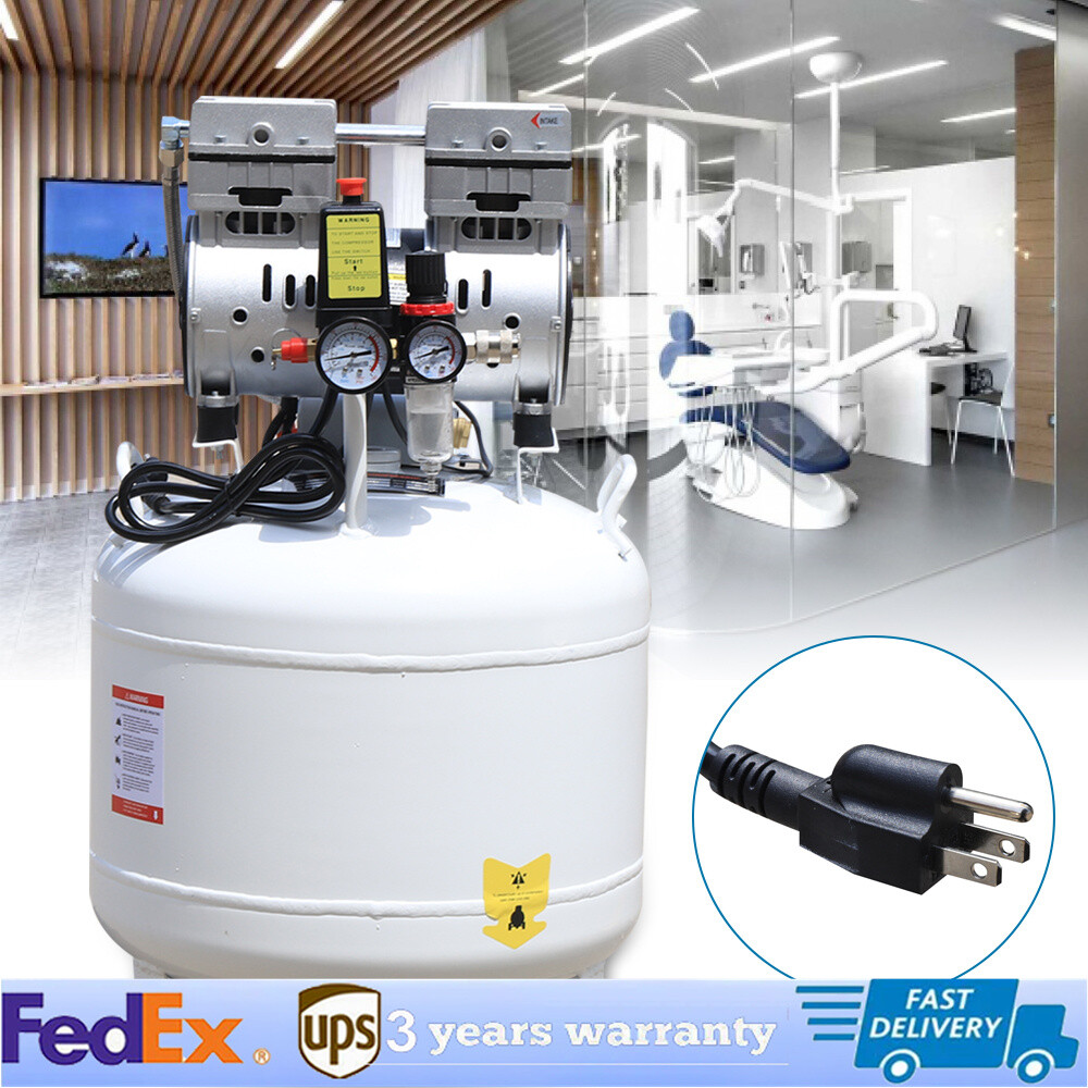 Dental 40l Air Compressor Medical Equipment Oil Free Oilless 165l/min