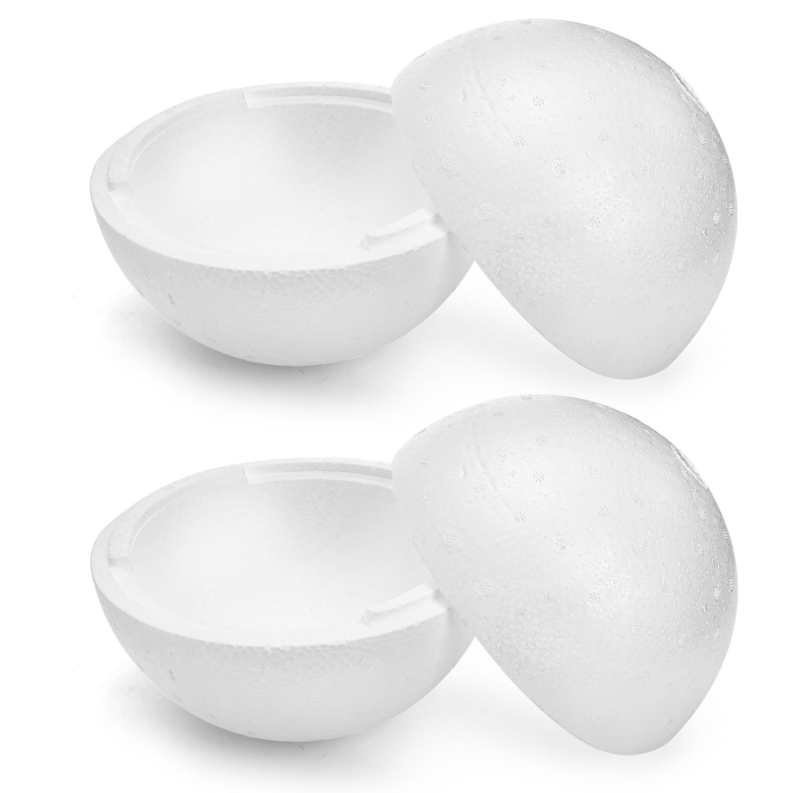 4 Pack Styrofoam Half Sphere Large Hollow Half Ball DIY Crafts White Foam Dome