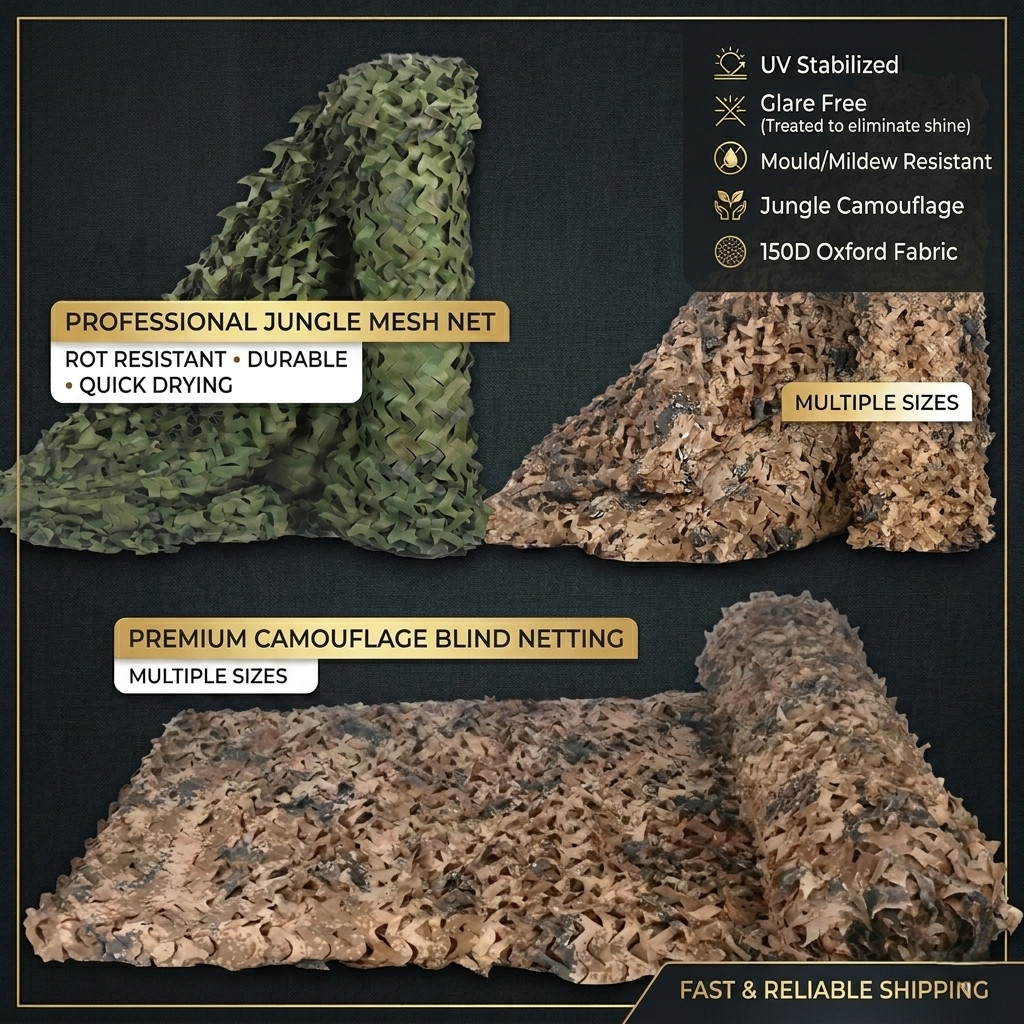 Military Camouflage Netting Hunting Mesh Hide Garden Sunshade Cover