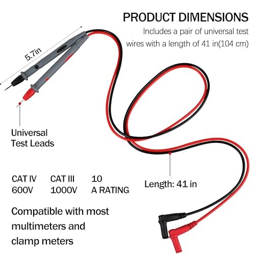 FLUTL75 Test Lead Set Fits for Multimeter Test Leads,with Removable Lantern