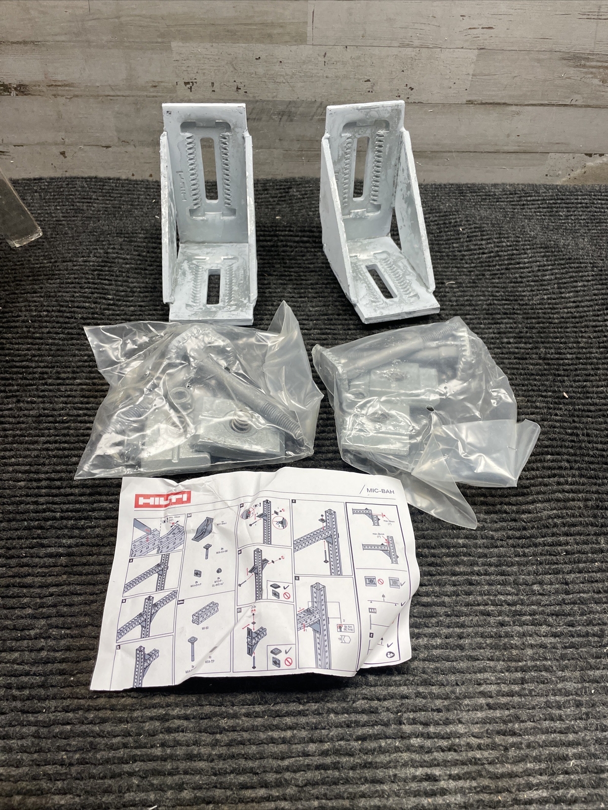 Box of 2 Hilti MIC-BAH 2179532 Galvanized Connector Unistrut
