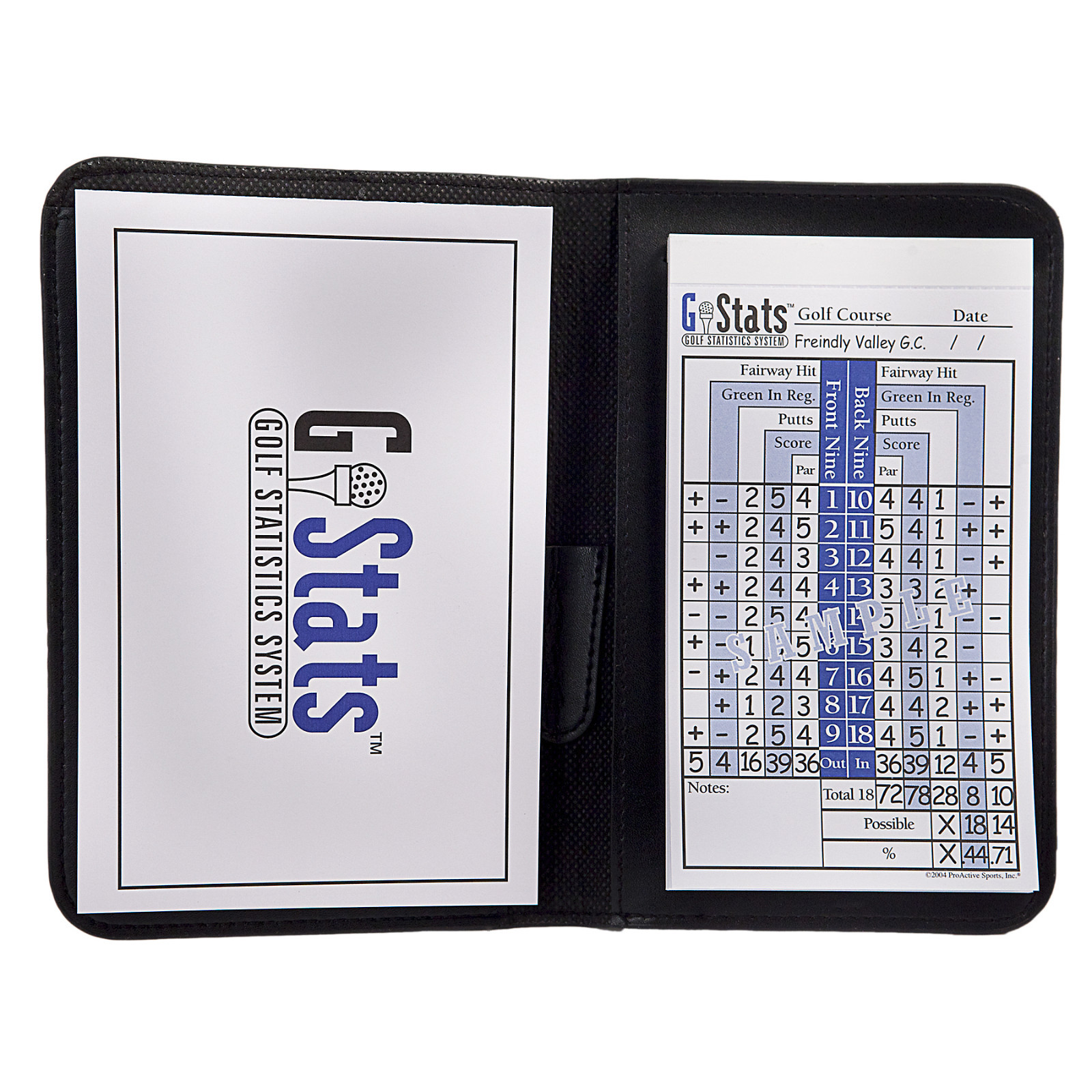 G Stats Golf Score and Statistic Tracking System - Stat Scorecard Book / Booklet