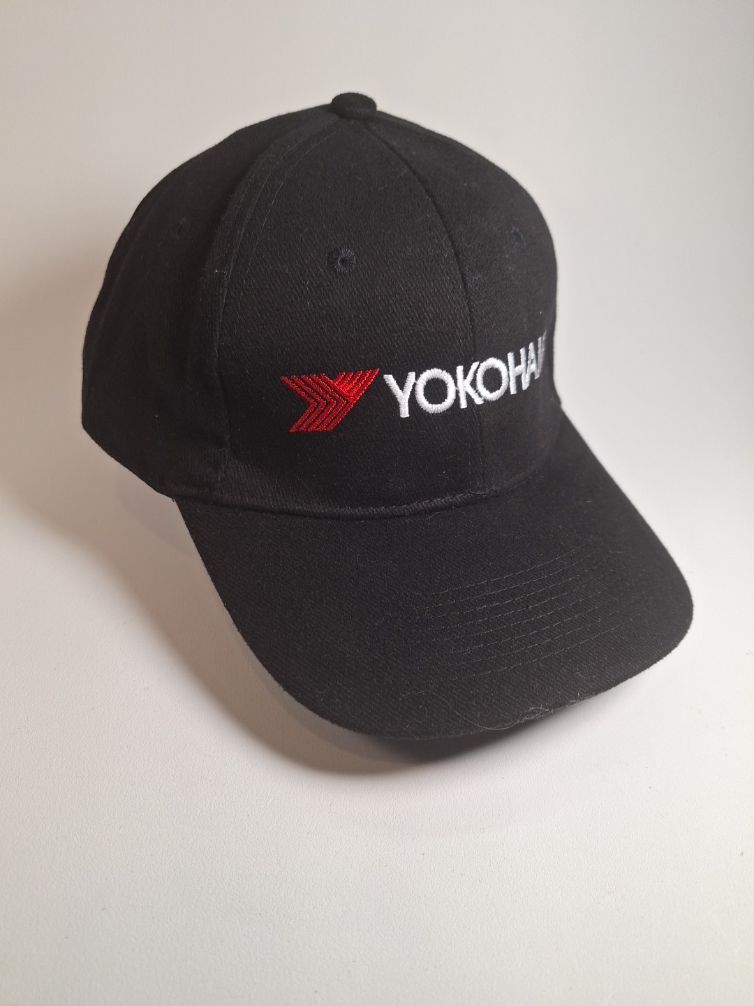 Yokohama Baseball Cap Hat Embroidered Logo Black Adjustable Adult