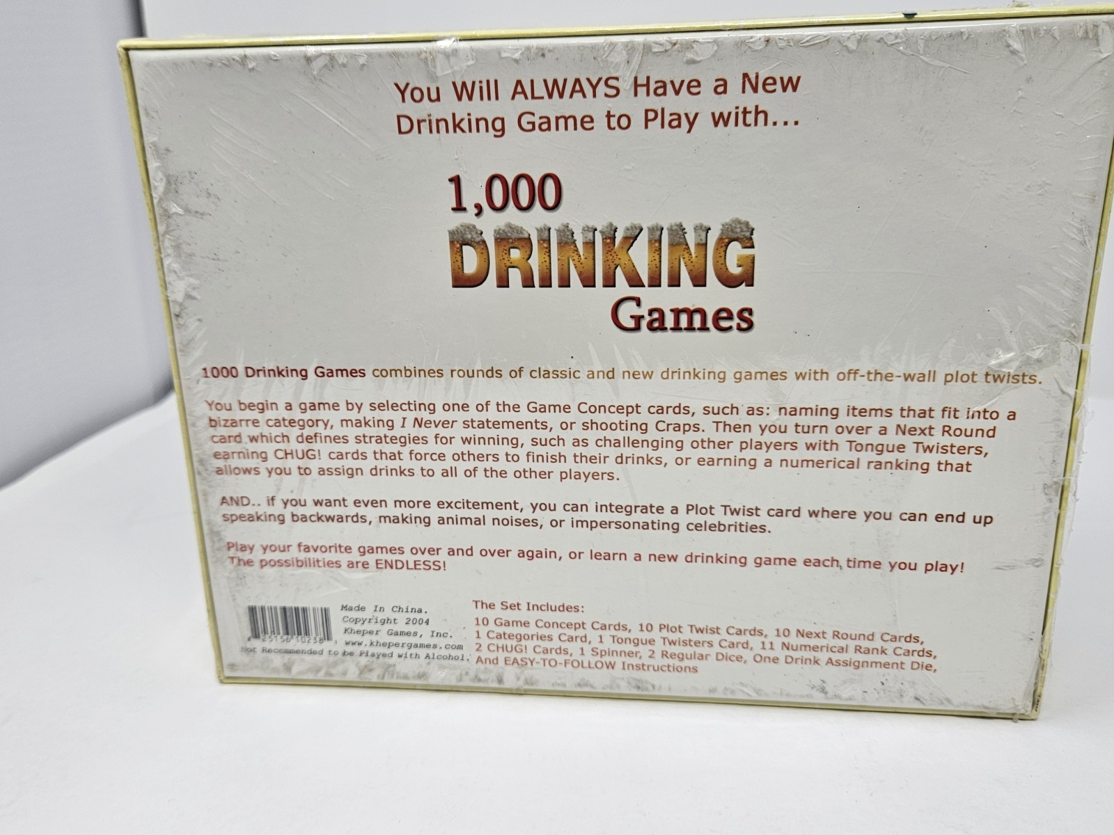 1000 Drinking Games - Outrageously Fun Drinking Games (Sealed Free Ship)