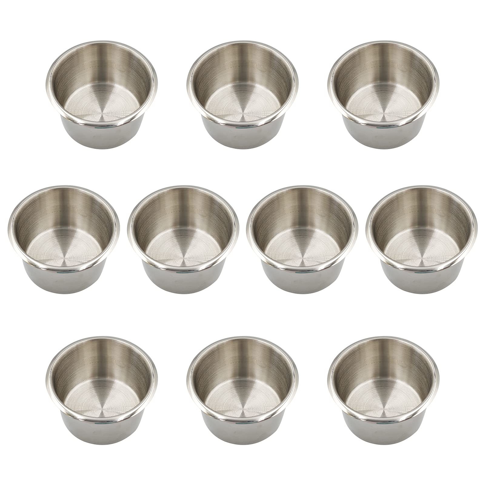 Game Table Cup Holder Insert - 10Pack Stainless Steel Medium Size Drink Cup H...