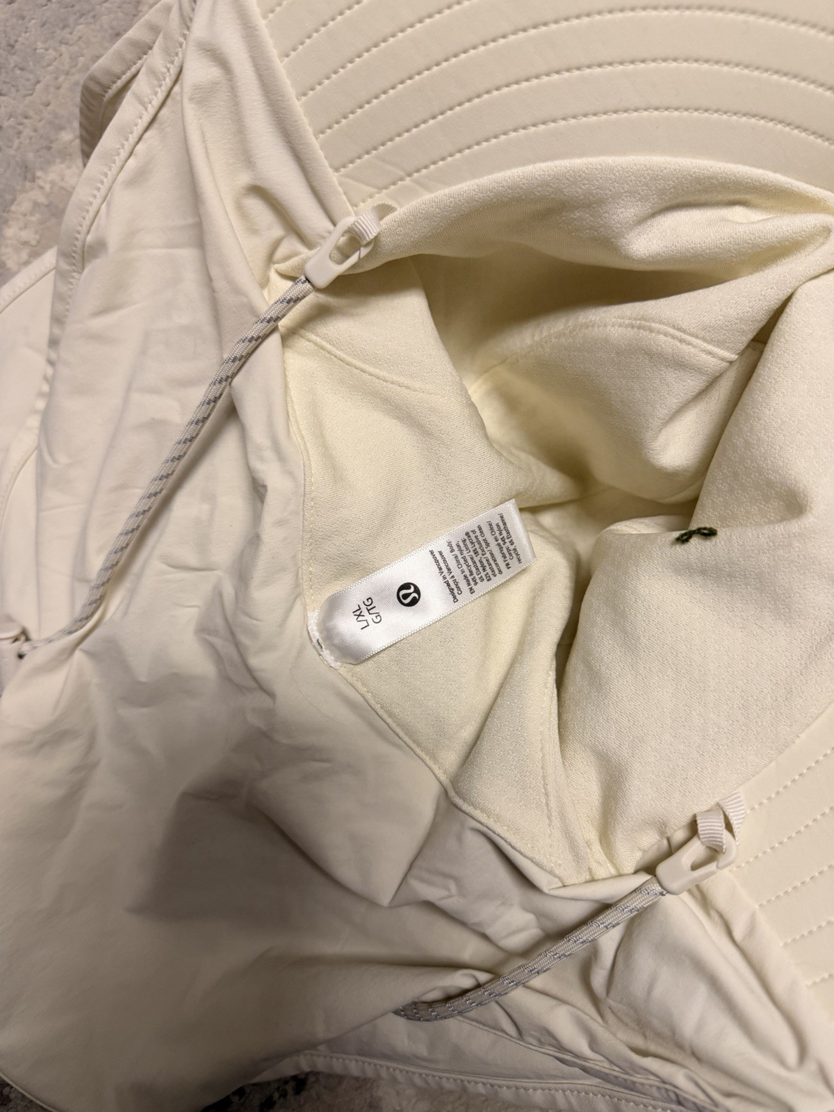 New Lululemon ALL SPORT WIDE BRIM HAT Light Ivory SIZE L/XL