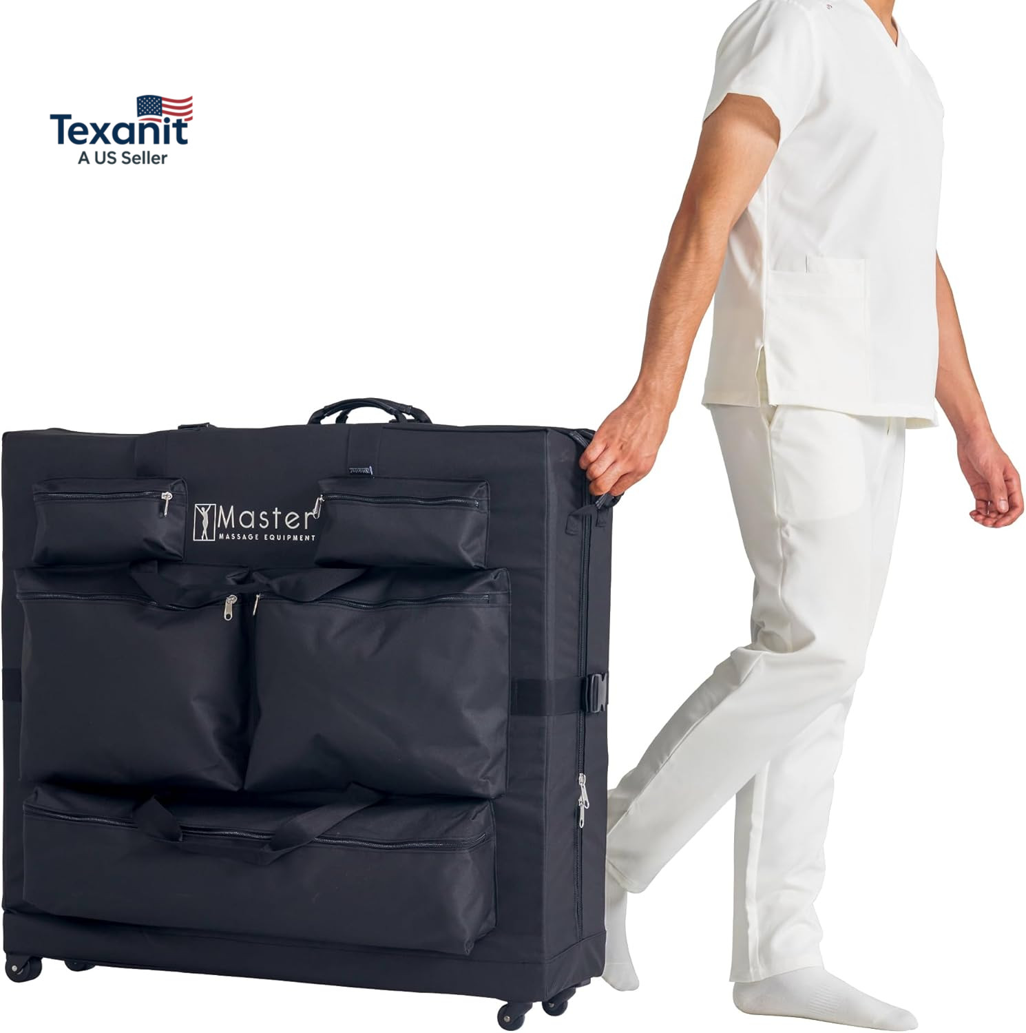 Master Massage Universal Size Wheeled Massage Table Carry Case with Wheels - Car