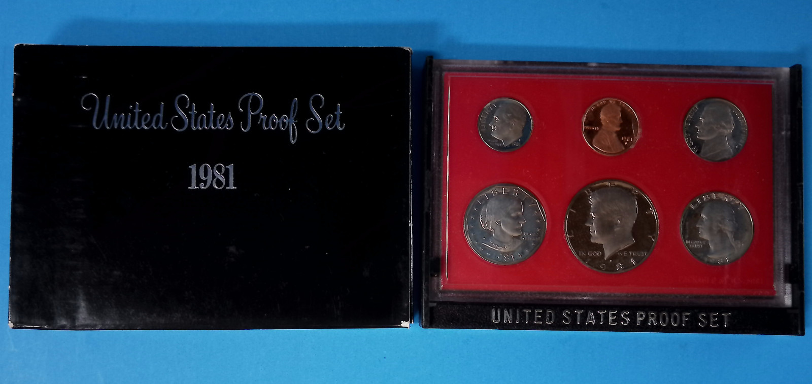 1981-S United States Mint Proof Set 6-Coins Susan B Anthony Dollar