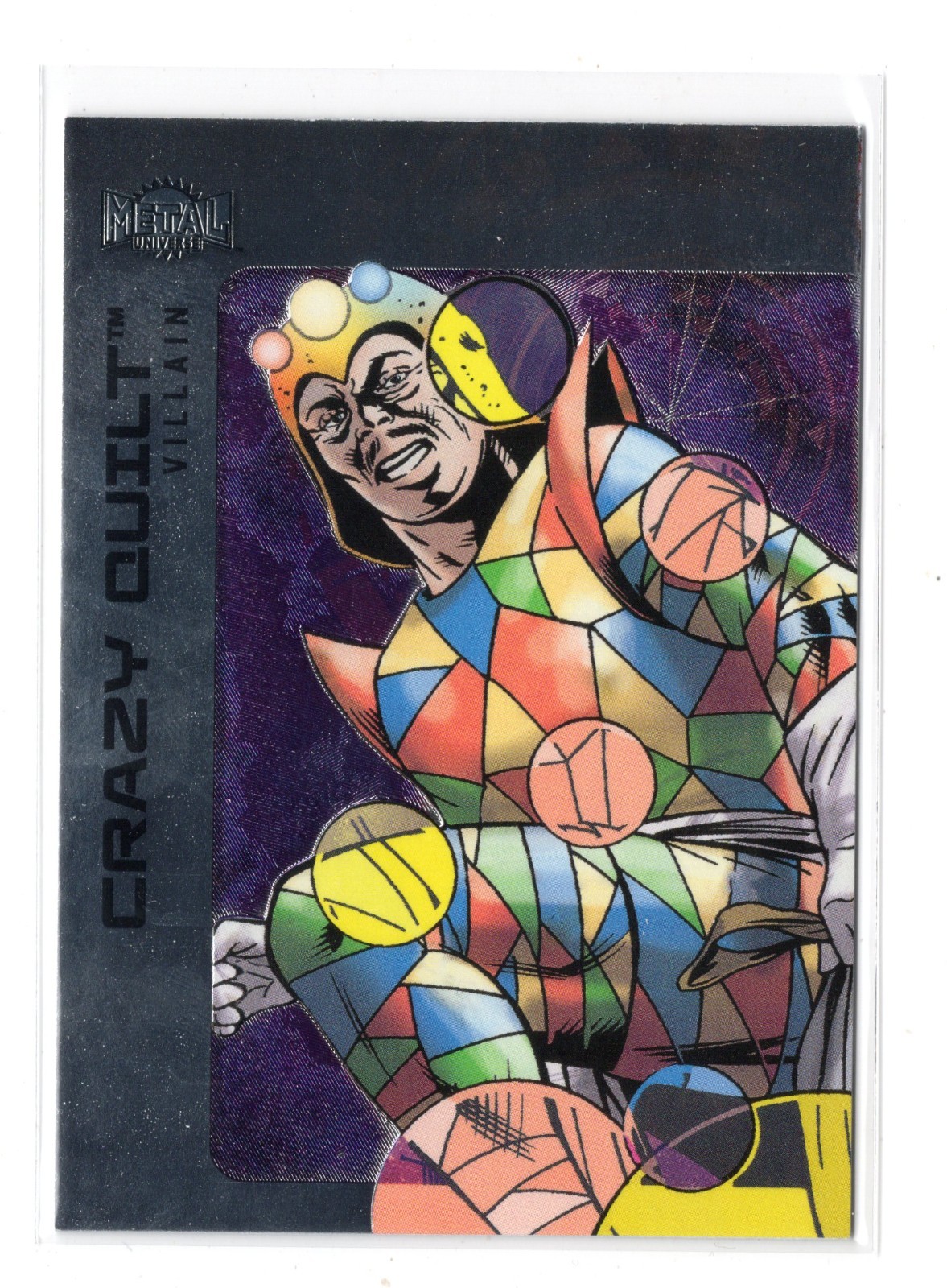 2025 Skybox Metal Universe Batman Crazy Quilt #168 VILLAIN HIGH SERIES SP