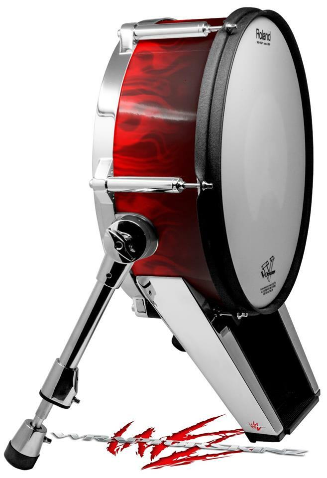 Wrap for Roland vDrum Shell KD140 Fire Flames Red