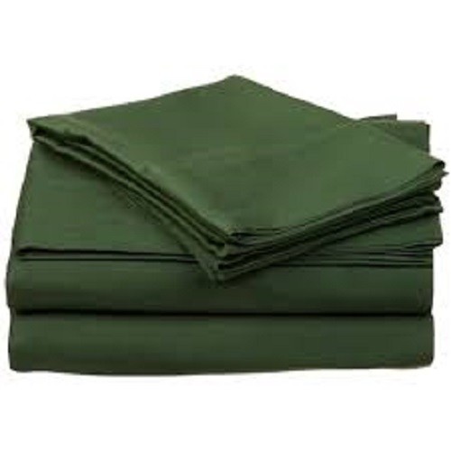 Queen Size Green Solid / Plain Sheet Set 1000 Thread Count 100% Egyptian Cotton