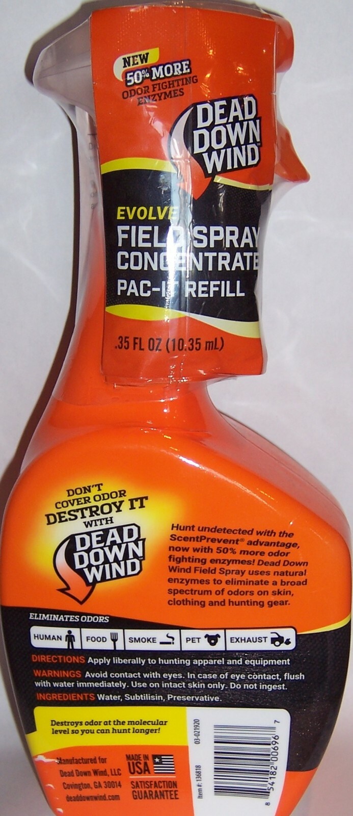 Dead Down Wind Evolve Field Spray 32 Ounce Spray Bottle + Refills #136818