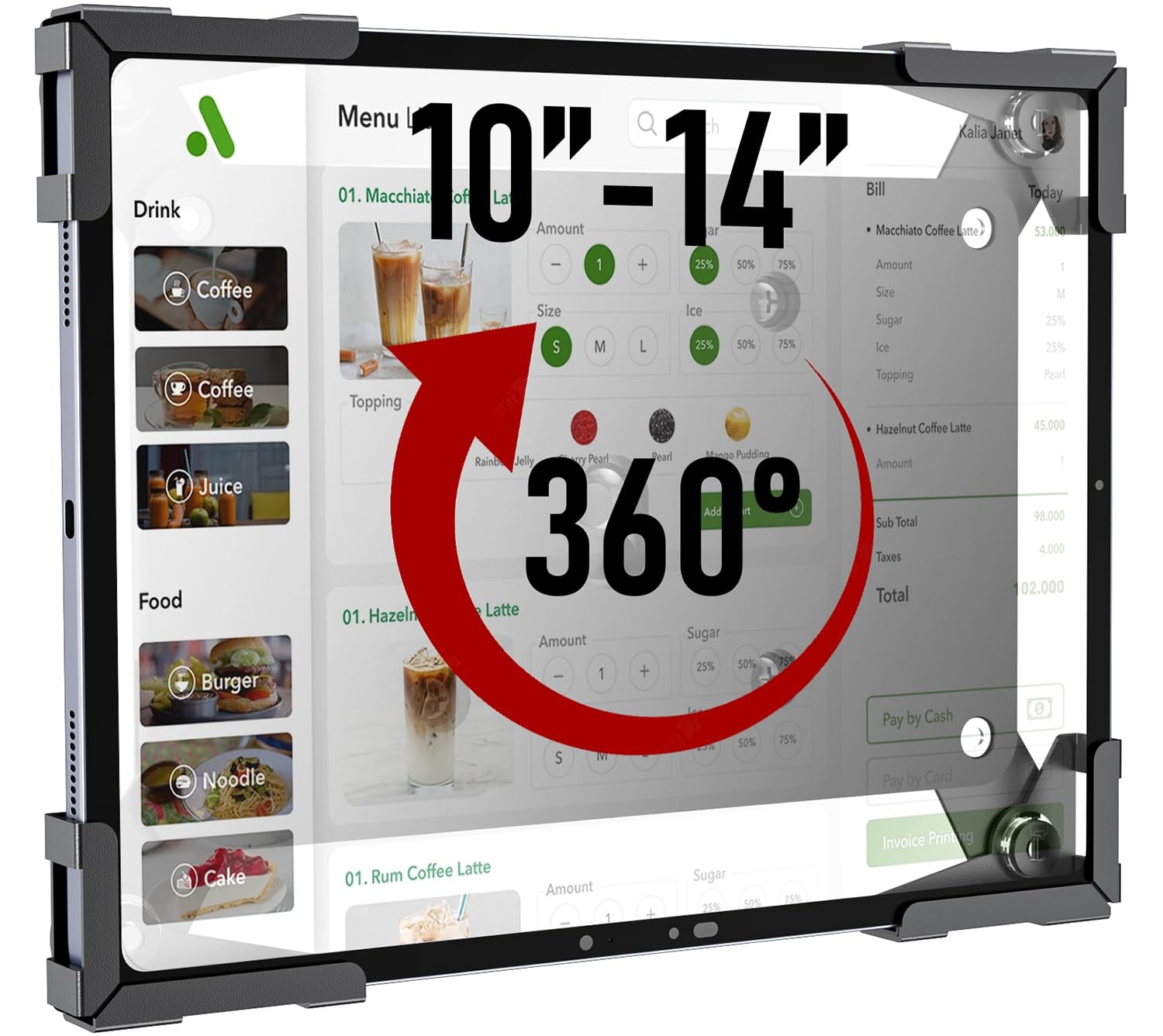 Wall Mount, Metal Enclosure iPad Holder for Retail POS Kiosk, Home, Anti-Thef...