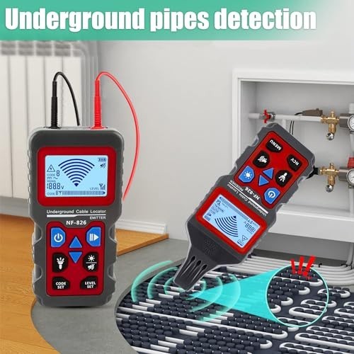 Underground Cable Locator Wire Tracer 3000ft Depth 12V-400V AC DC Voltage