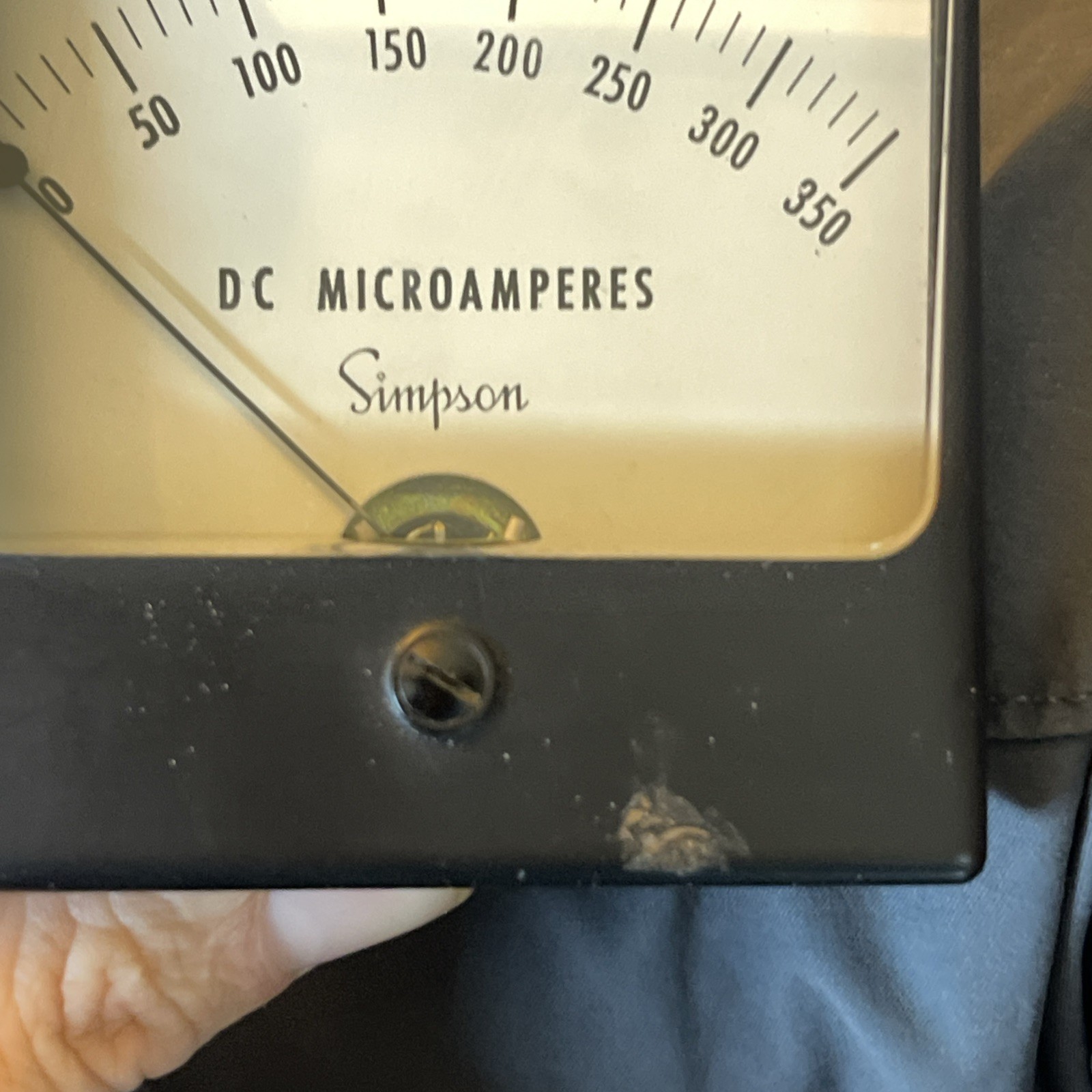 Simpson Model 8646 C 0-350 DC Microamperes Panel Meter RARE Good Condition CA