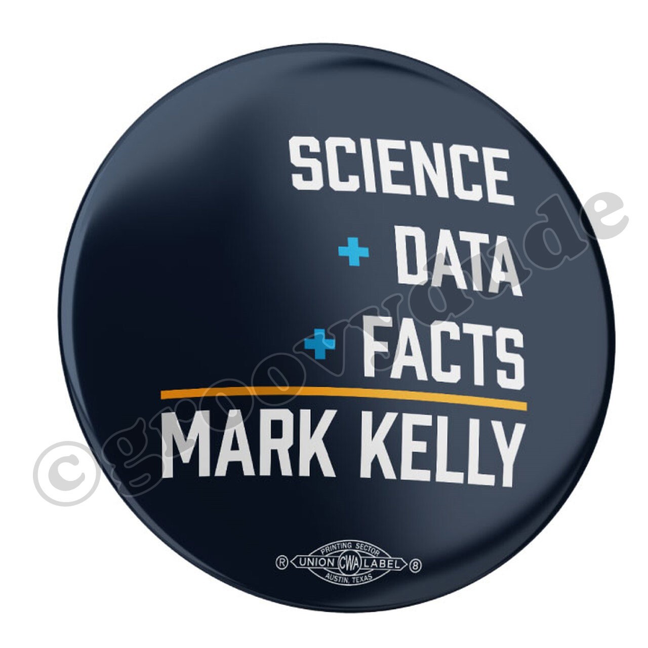 Mark Kelly 2020 Senate Arizona Science Data Facts 2-1/4" Campaign Pinback Button
