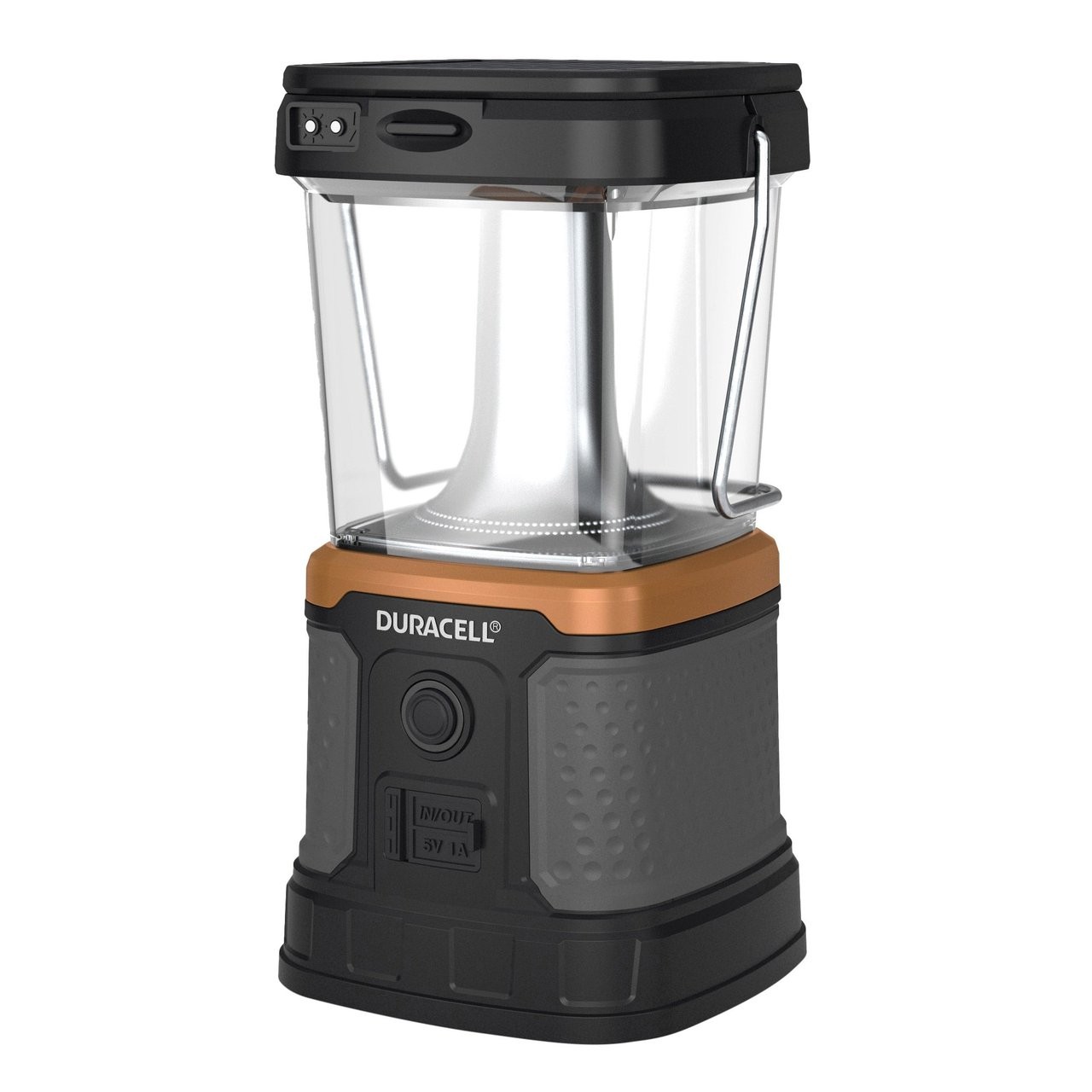 NEW Duracell 3000 Lumen Rechargeable Lantern Solar USB Qi D Battery Ready