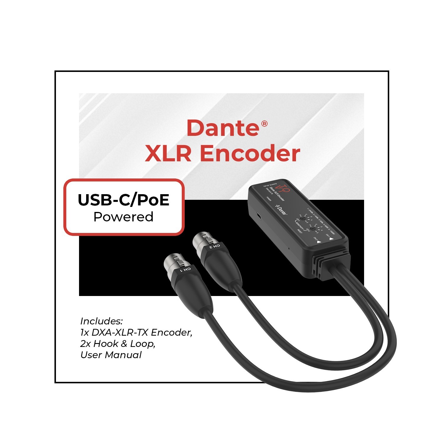 ToVi Dante® XLR Encoder (DXA-XLR-TX)