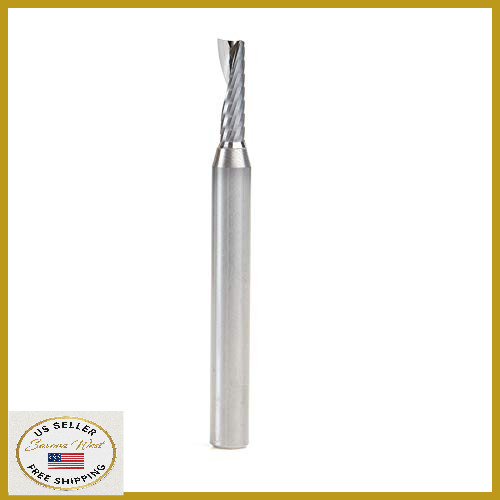 Amana Tool 51423 Solid Carbide CNC Spiral 'O' Single Flute Plastic Cutting 3/16