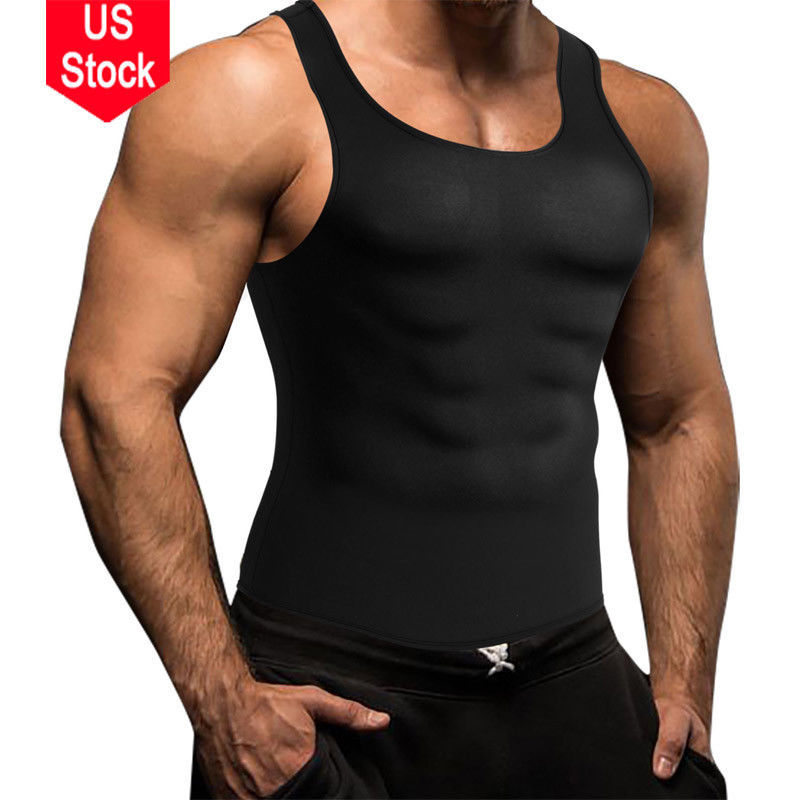 Men's Waist Trainer Vest Sauna Sweat Body Shaper Slimming Trimmer Gym Underwear