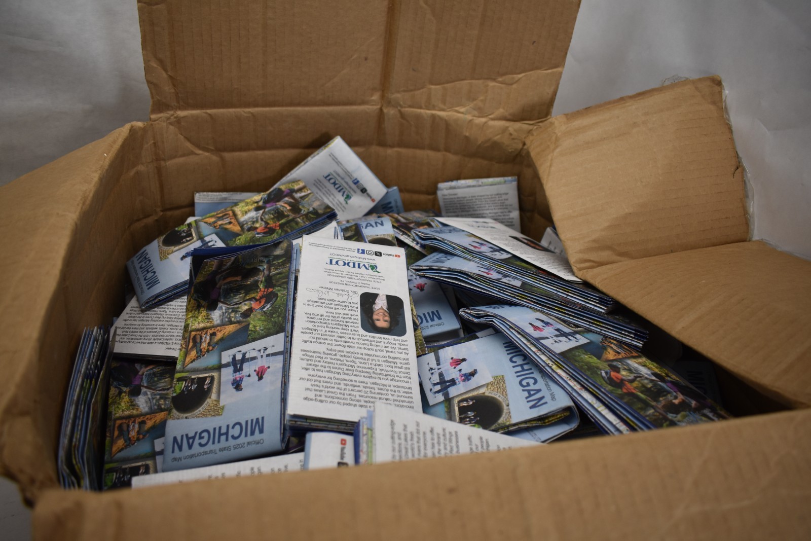 Official 2025 State Transportation Map Pure Michigan Map 40lb Box Sold in Bulk