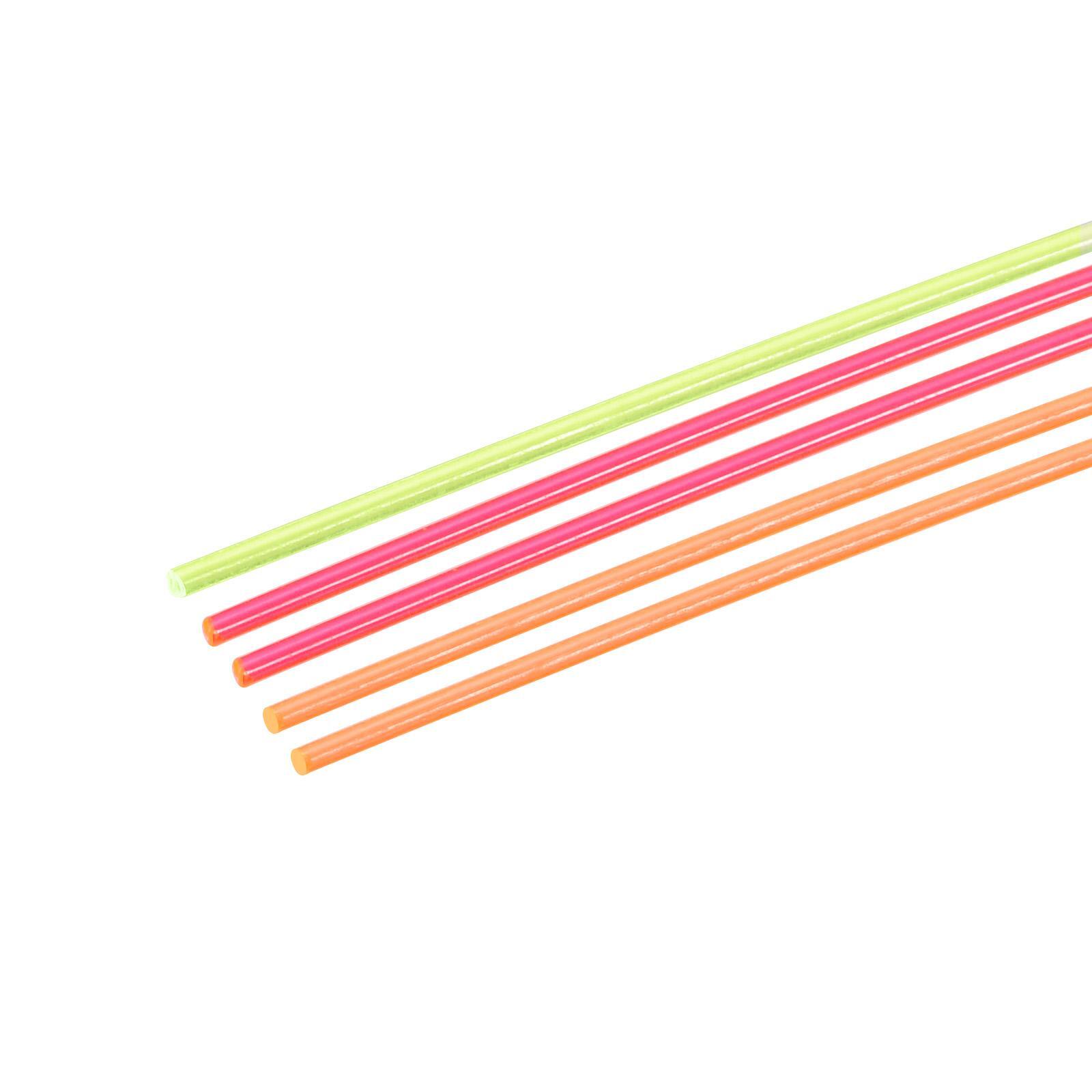 Fiber optic PMMA bars 1mmx20cm for red, green, orange filament view 5pcs