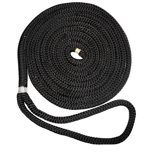 New England Ropes 1/2" Double Braid Dock Line - Black - 15' (C5054-16-00015)