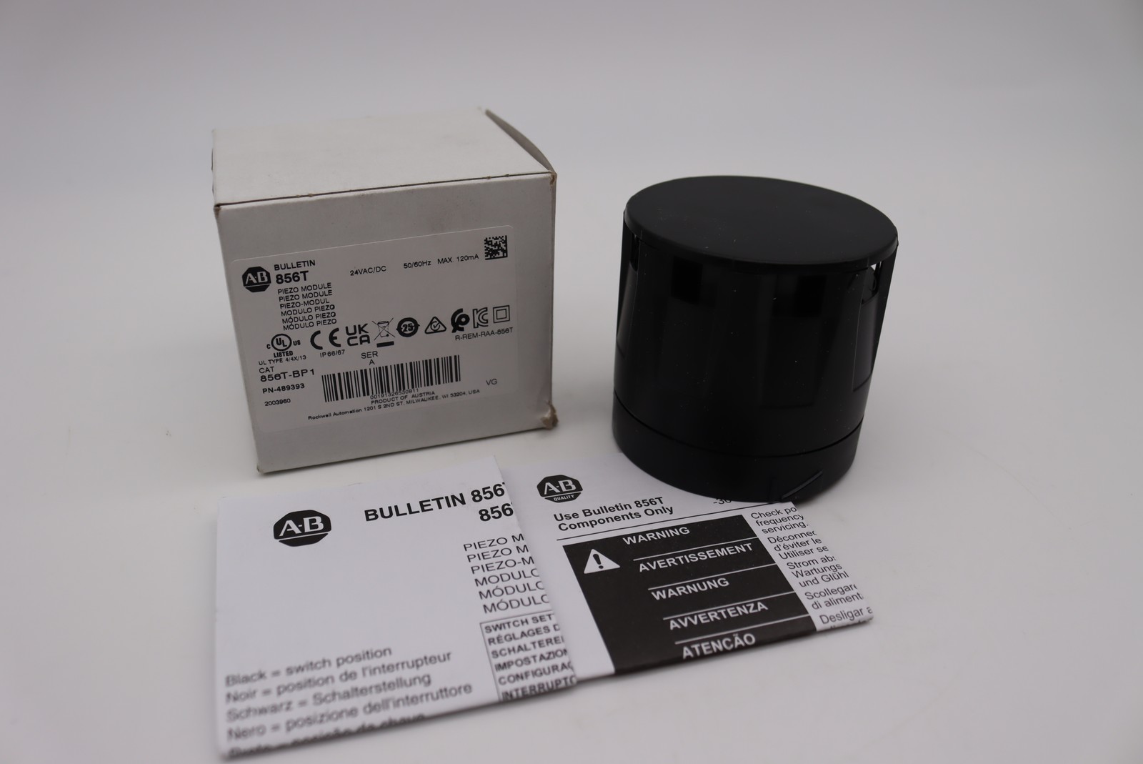 Allen Bradley Piezo Stack Light Sound Module 24VAC/DC 856T-BP1