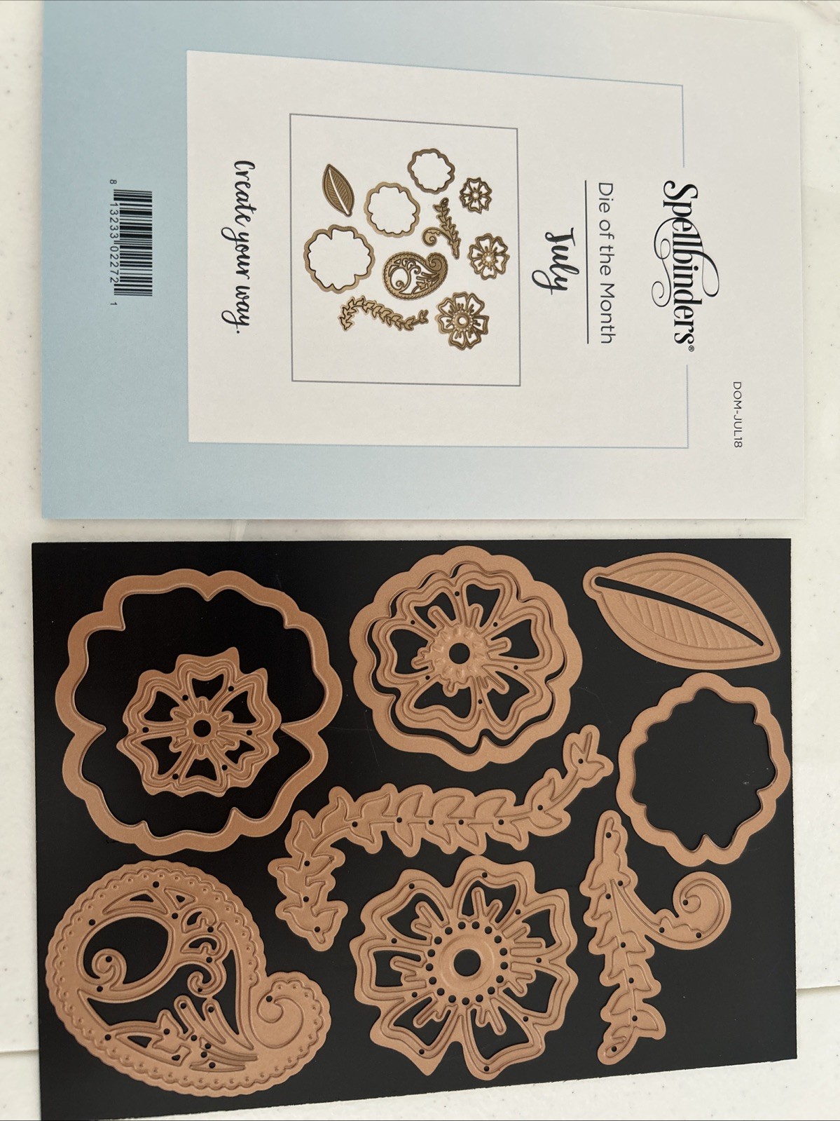 Spellbinders Small Die Of The Month July 2018 CREATE YOUR WAY Cut Emboss Flowers