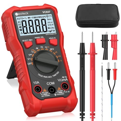 6000 Counts True RMS Digital Multimeter,Auto Range 6000Counts(AC/DC 600V) Red