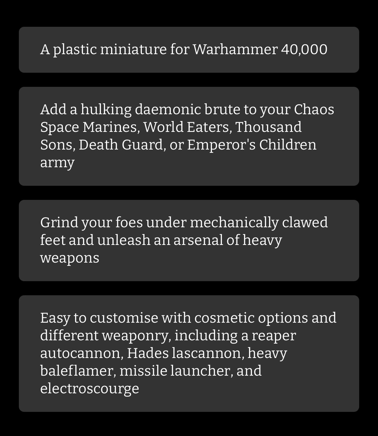 Defiler - Chaos Space Marines - Daemon Engine - Brand New & Sealed