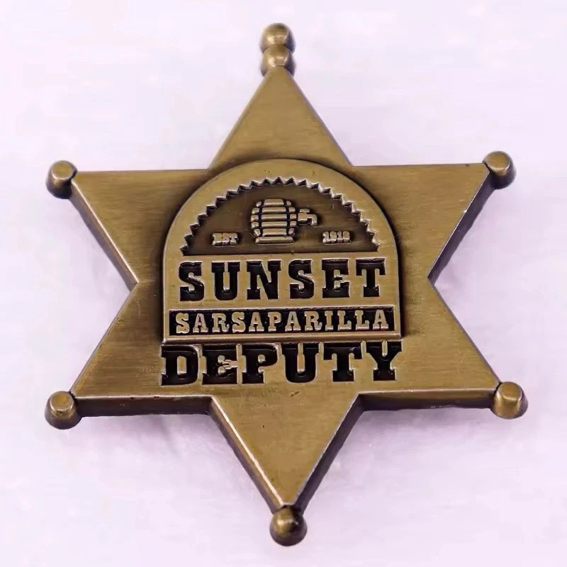 Fallout Sunset Sarsaparilla Deputy Metal Badge Star Pin
